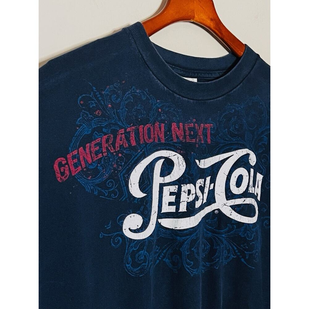 VINTAGE PEPSI COLA GENERATION NEXT BLUE COTTON ALSTYLE T SHIRT 2XL